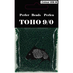Nr 858 M Toho Broderiperle 9/0 mat mørkegrøn