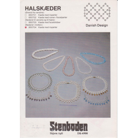- Brugt - 1985  nr 850704  kæde med risperler Stenboden