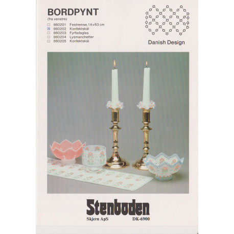 Perleopskrift nr 860202  Stenboden skål -brugt-