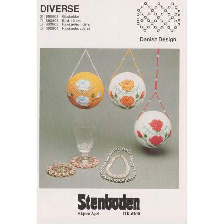 Perleopskrift nr 860801 Stenboden glasbakke -brugt-
