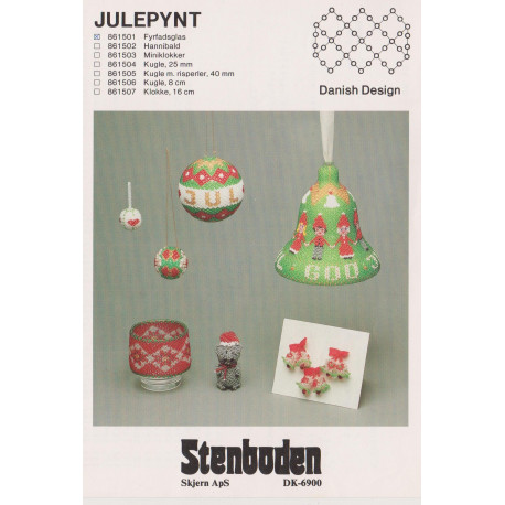 Perleopskrift nr 861505 Stenboden kugle i risperler -brugt-