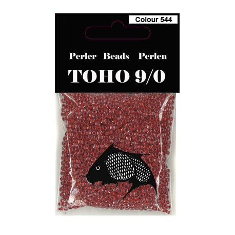 Nr 544 Toho Broderiperle 9/0 Rødbrun