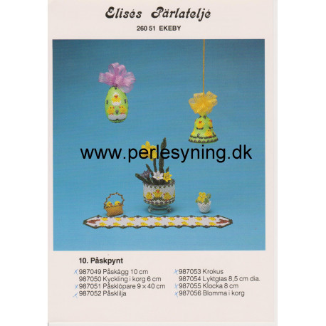 Perlemønster nr. 987054 fyrfadsglas Elises -brugt-