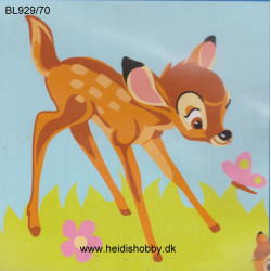 Disney broderi med Bambi og sommerfugl