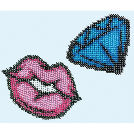 Perlebroderi : diamant og læber