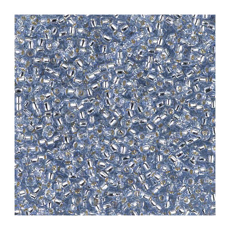 Nr 2430 Miyuki perle 9/0  himmelblå silverlined