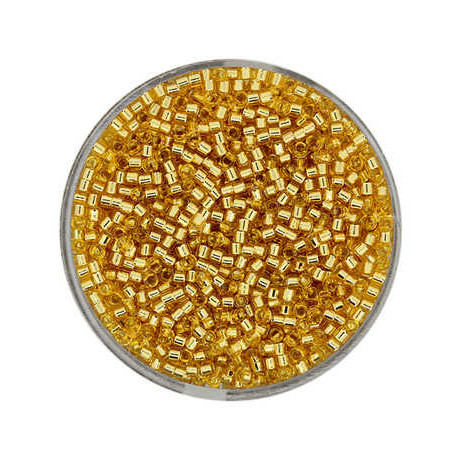 Miyuki delica 2 mm guld silverlined