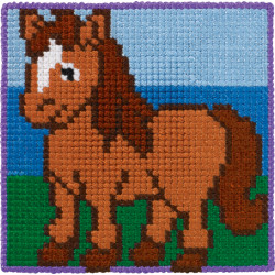 Hesthoved børnestramaj 25 x 25 cm