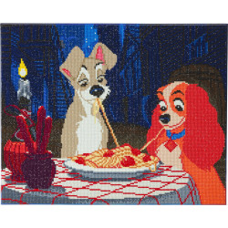 Lady og vagabonden 40 x 50 cm Diamant Billede