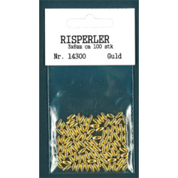 Risperle guld  3 x 6 mm