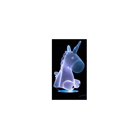 Enhjørning lampe 3D