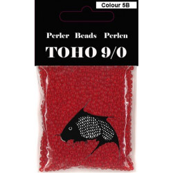 Nr 5B 9/0 Toho Broderiperle 9/0 Rød