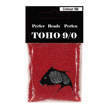 Nr 5B 9/0 Toho Broderiperle 9/0 Rød