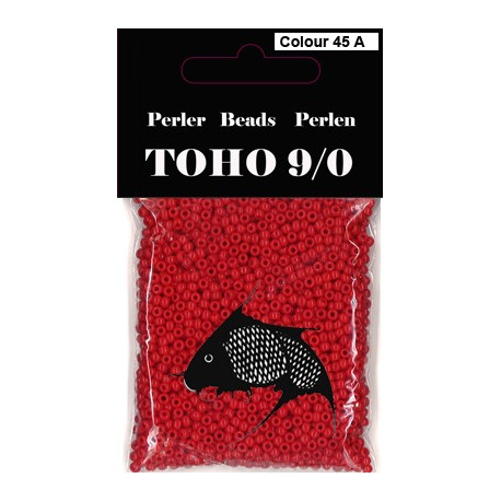 Nr 45A Toho Broderiperle 9/0 Rød