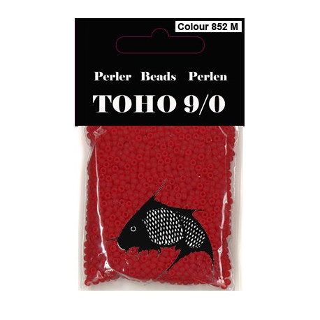 Nr 852M Toho Broderiperle 9/0 Rød mat