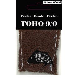 Nr 854M Toho Broderiperle 9/0 mat mørkebrun