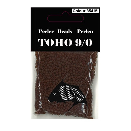 Nr 854M Toho Broderiperle 9/0 mat mørkebrun