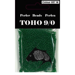 Nr 857M Toho Broderiperle 9/0 mat grøn
