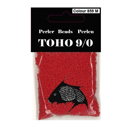 Nr 859M Toho Broderiperle 9/0 mat rød